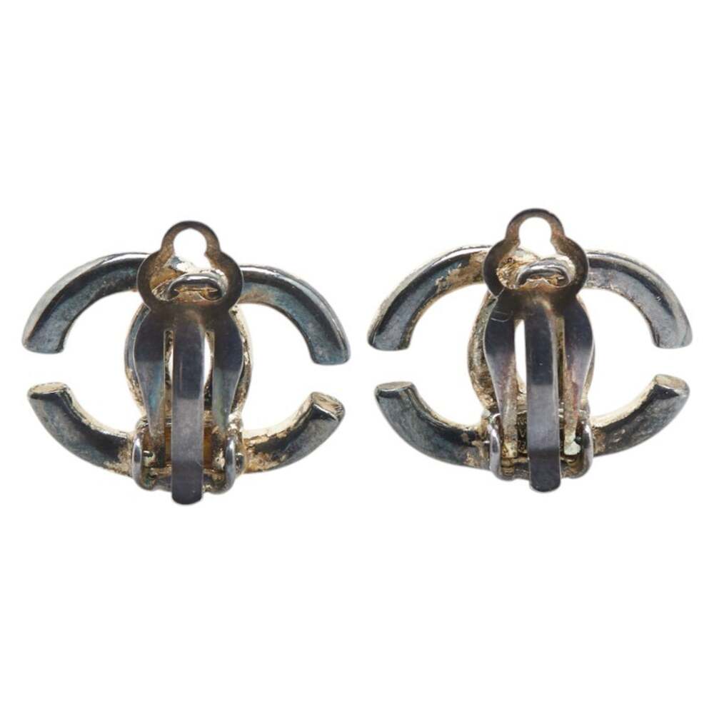 Chanel Cc Logo Clip-On Earrings Metal #209204C48B - Picture 2 of 6
